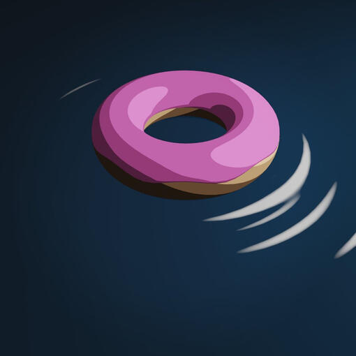 A strange donut in the water?